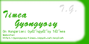 timea gyongyosy business card